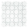 Carrelage Étoile et Croix Blanc mat