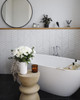 Mosaïque Porcelaine Chevron Blanc Matt