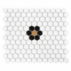 Carrelage Mini Hexagone Marguerite Noir mat