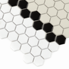 Carrelage grès cérame hexagonal mat Blanc Beige Noir