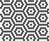 Mosaïque Mini Hexagone Noir et Blanc Nano Premium Mat