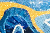 Mosaïque verre Agate bleue 110×110 cm