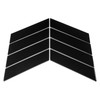 Mosaïque grès cérame chevron royal noir