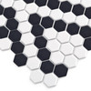 Mosaïque Mini Hexagone N&B Dentelle Premium Mat