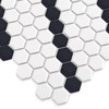 Mosaïque hexagonale Mini Hexagone Noir et Blanc Lean Premium mat