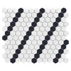 Carrelage Mosaïque Mini Hexagone Noir et Blanc Lean