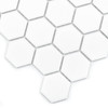 Mosaïque hexagonale grès cérame mat Blanc 51 mm