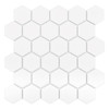Mosaïque hexagonale grès cérame mat Blanc 51 mm