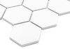 Mosaïque hexagonale grès cérame mat Blanc 51 mm