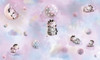 Papier peint enfant Zebra Sky Rose