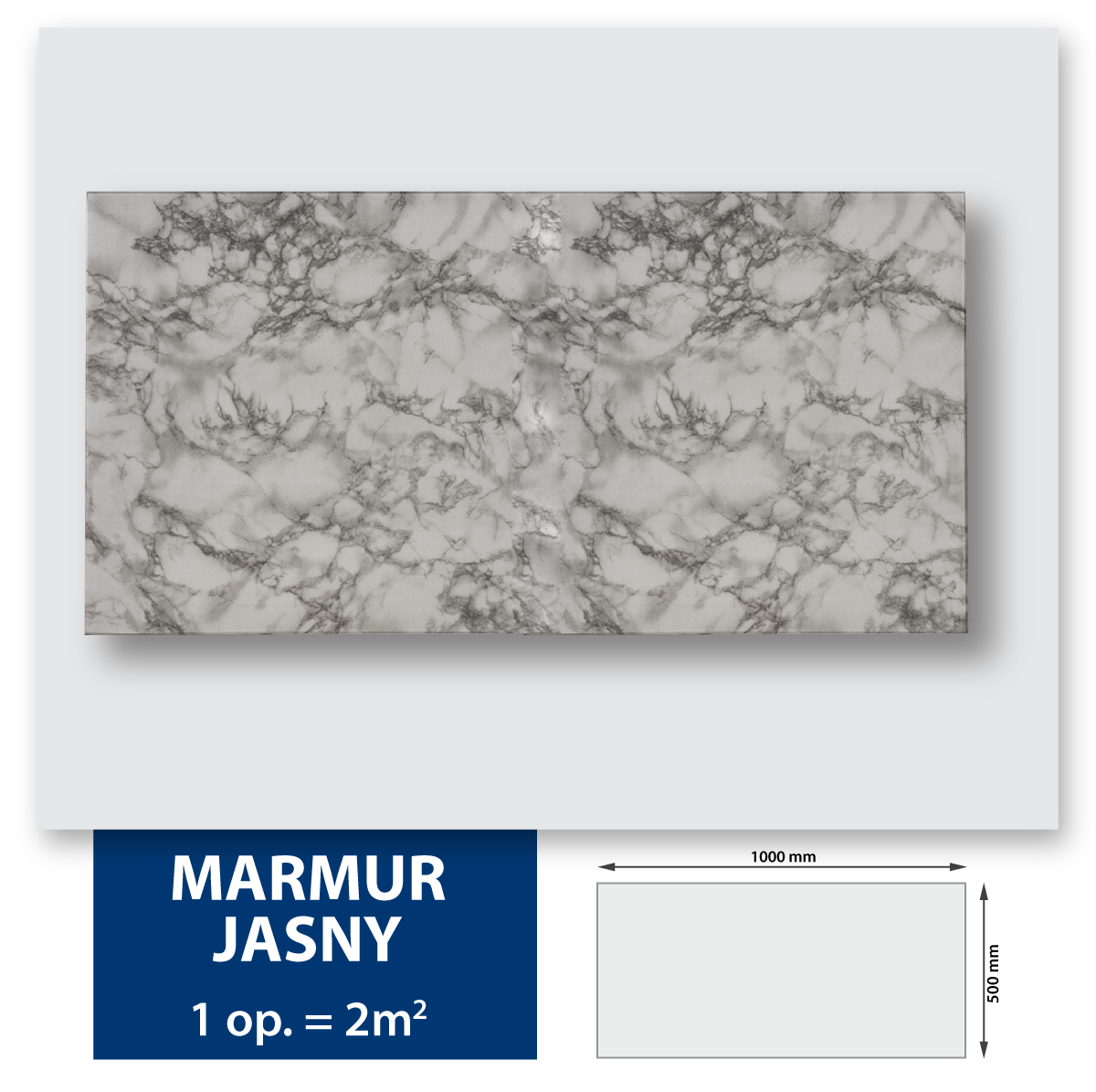 Panneau Mural Marbre Gris Clair 13m² - 26 pièces