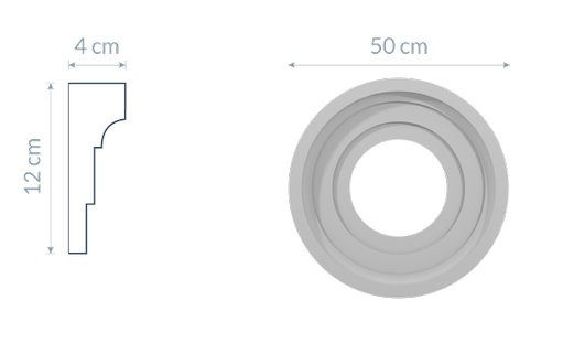 Rosace décoratif RZ3M :  Finitions précises pour une atmosphère authentique