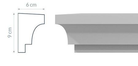 Moulure de rebord P17 -  Finition Lisse et Moderne Personnalisée - Coupes et finition d’usine – gratuites.