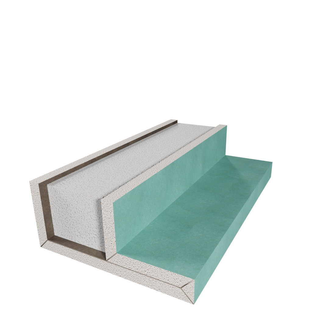 Étagère PL03W avec rainure pour l'installation de l'éclairage LED