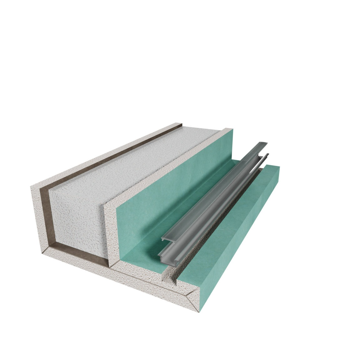 Étagère PL02WR SET avec rainure pour l'installation de l'éclairage LED