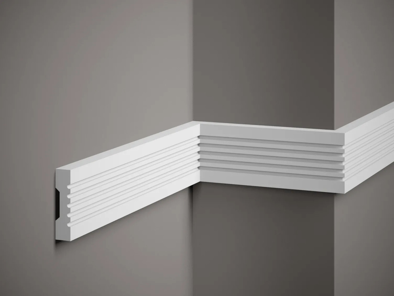 Moulure murale MDD412 Dartank design simple rainures regulieres finition elegante