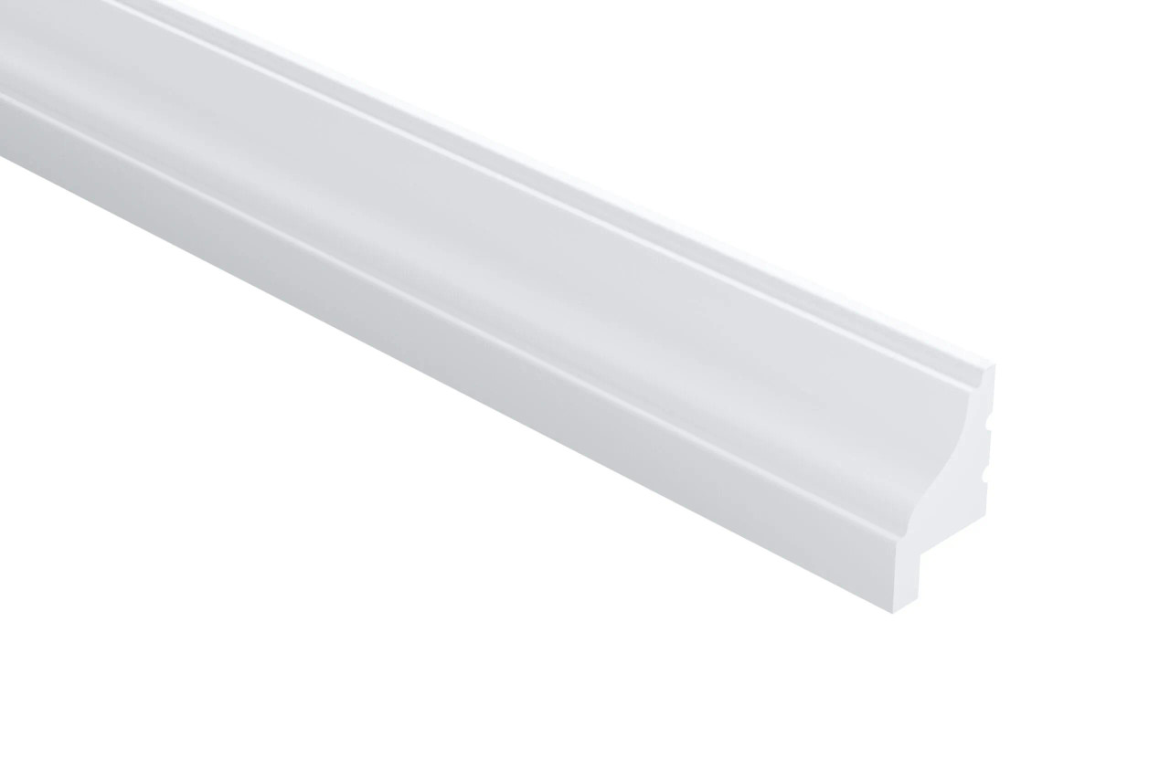 Moulure de finition TP004 en PolyForce, compacte et prête à peindre, idéale pour les intérieurs.
