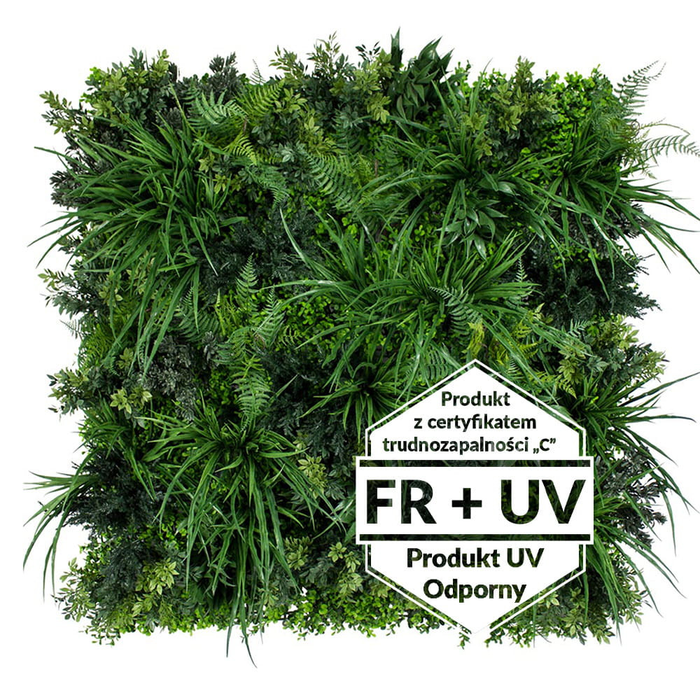 Jardin vertical Wildgrass FR UV 100x100 cm, finition naturelle