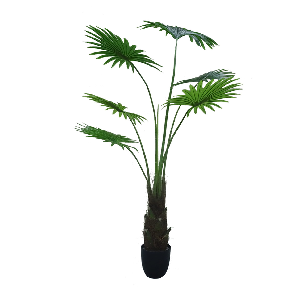 Palme artificielle Washingtonia Robusta 160 cm, pot inclus, aspect naturel et réaliste