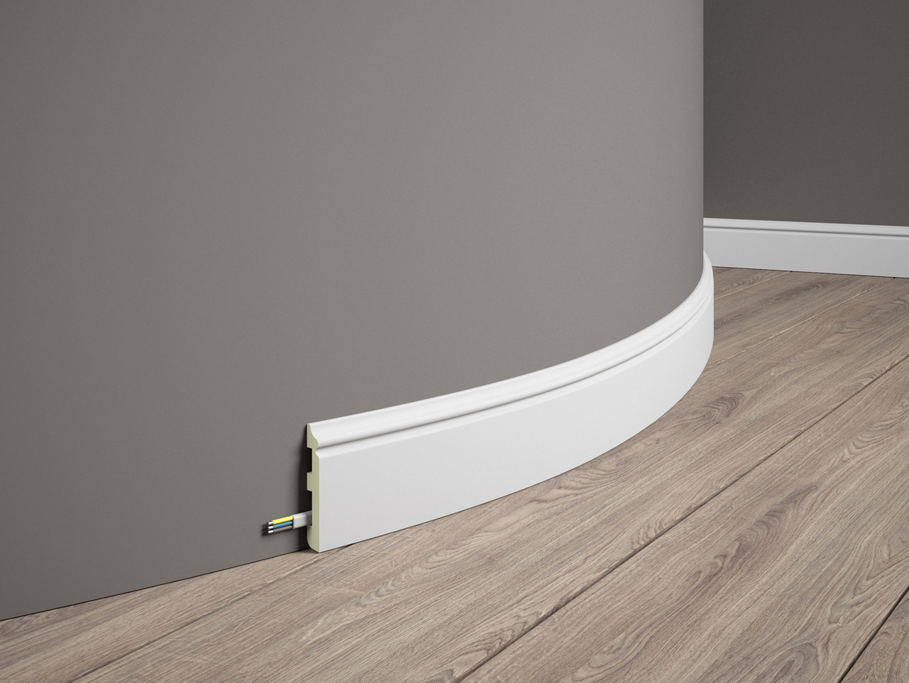 Plinthe flexible décorative MD018F Dartank - surfaces courbes cintrées adaptable