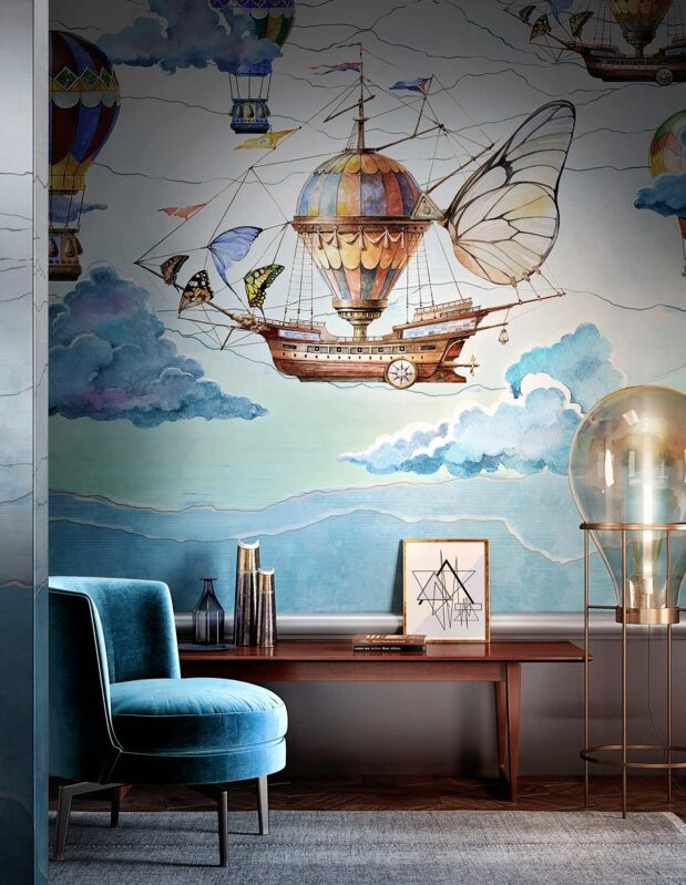 Éclairage design Wind, suspension moderne en métal et verre