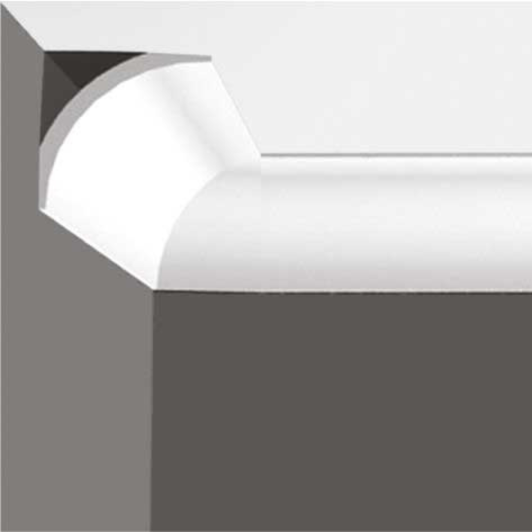 Corniche de plafond CAS-071 en vue frontale, finition mate et design épuré.