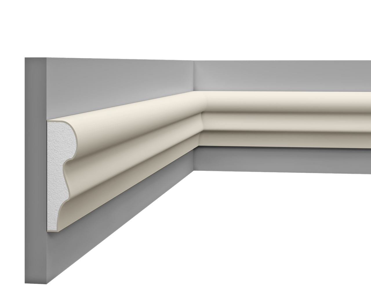 Moulure multifonctionnelle LP 069 en styrodur pour finition intérieure.