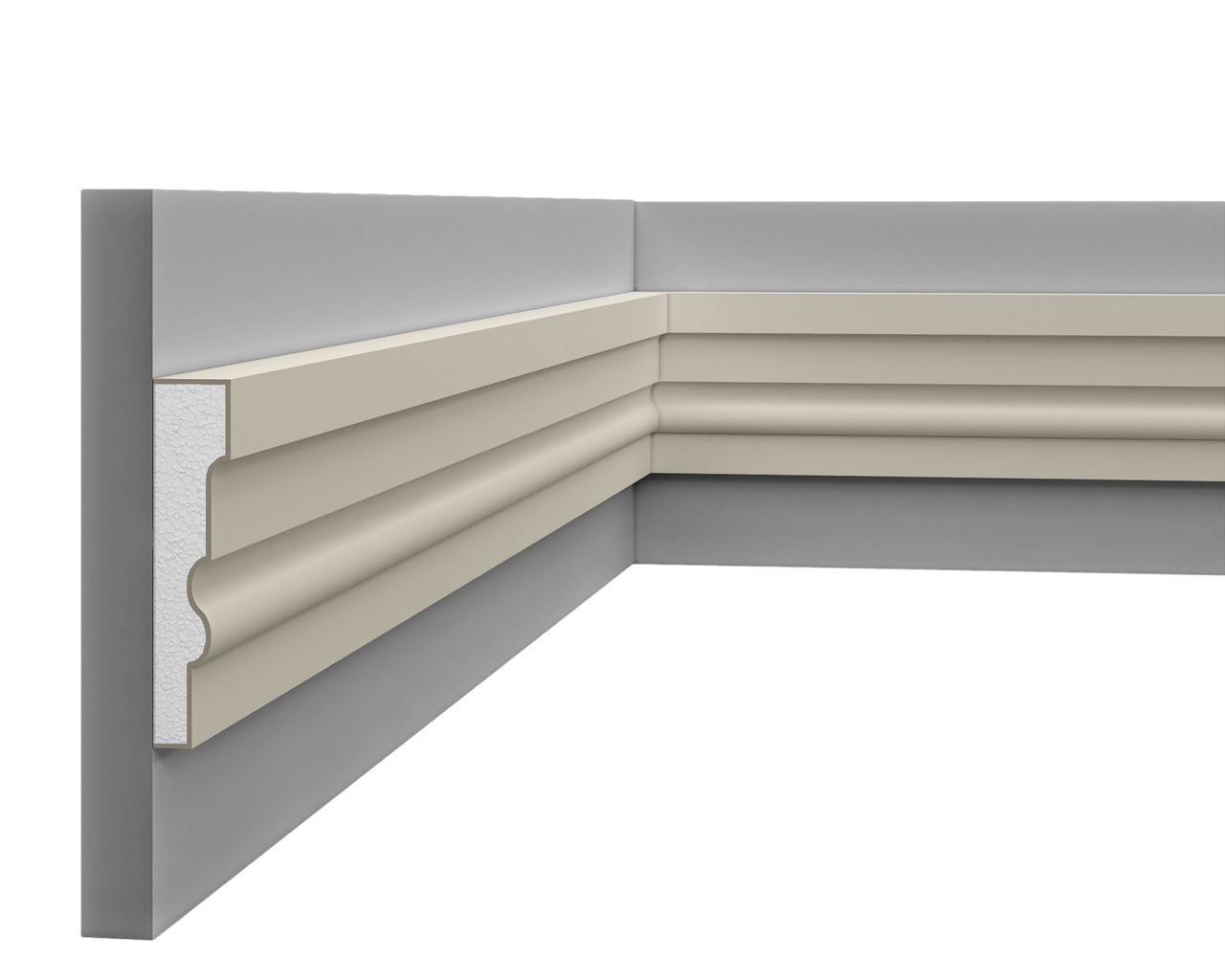 Profil multifonctionnel LP 213 en styrodur, idéal pour l'isolation thermique et l'étanchéité des faç