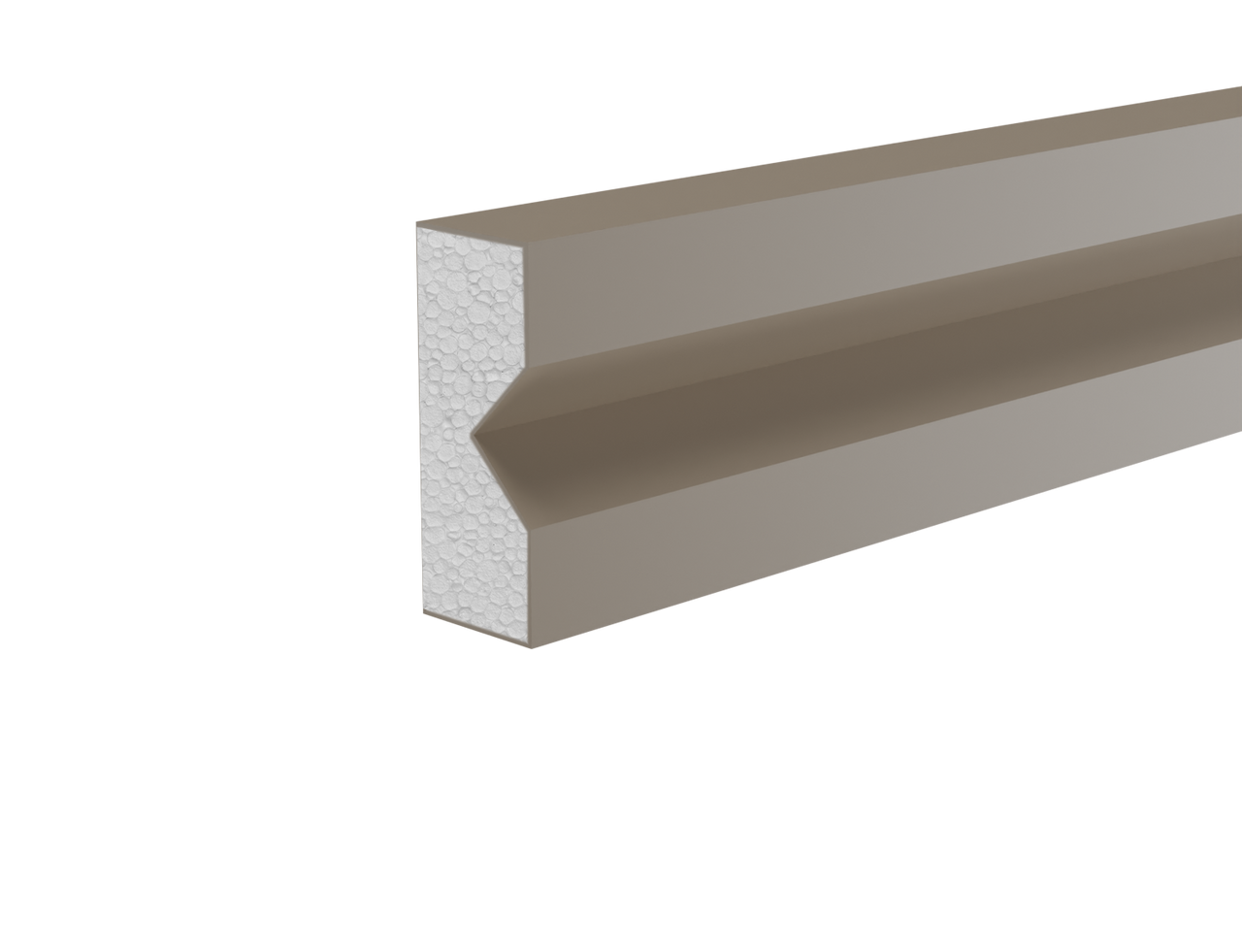 Bande de rustication LBP 001 en styrodur, vue d'ensemble.