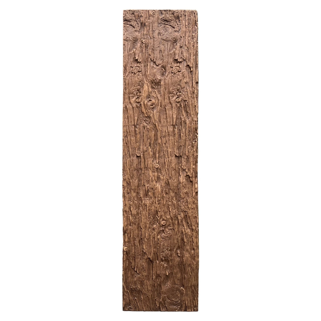 Panneau PU Iron Bark 300 x 75 cm, vue frontale du motif écorce texturée.