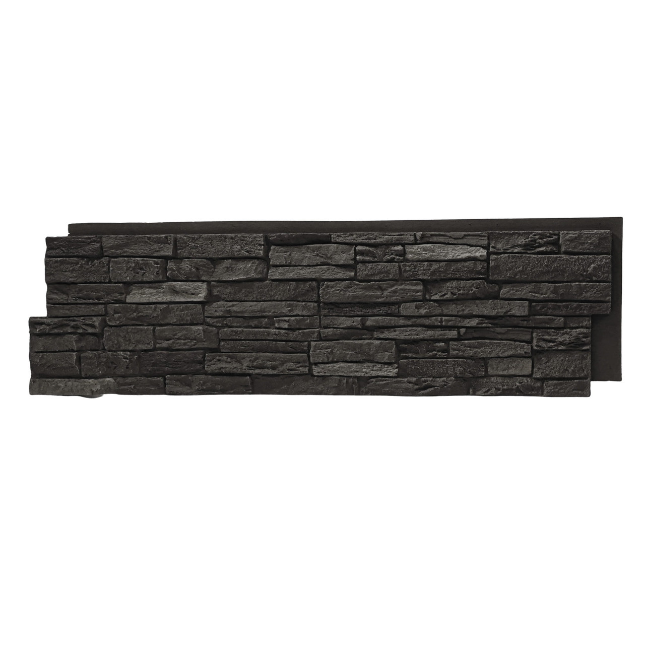 Panneau PU Basalt Night 122 x 33 cm – vue frontale, finition texturée pierre naturelle