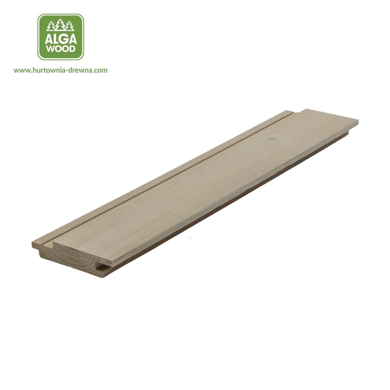 Lambris en pin thermo traité 1,9 x 9 cm, finition gris urbain brossé UTS+ AB – vue de face.