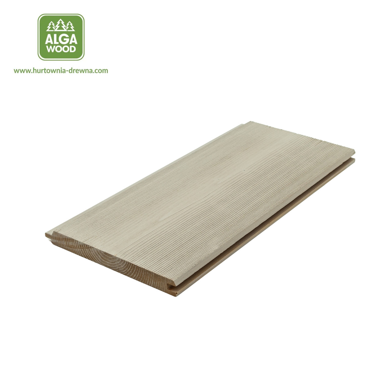 Lambris épicéa thermo-traité gris urbain brossé biseauté, vue de face