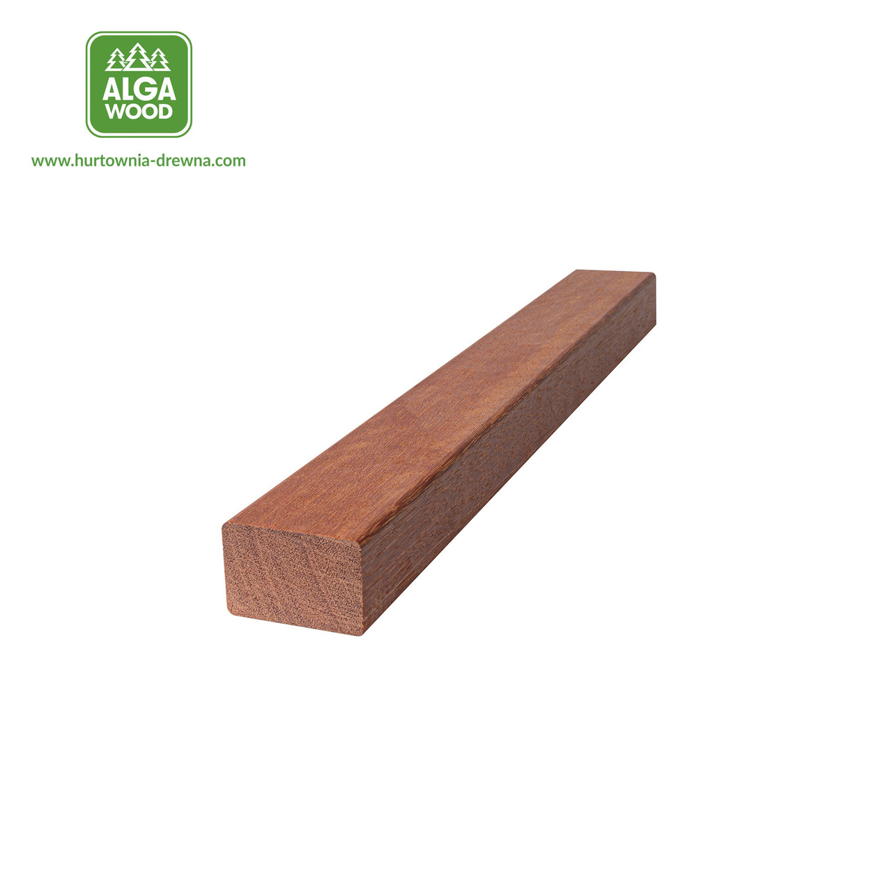 Vue latérale des solives exotiques 4×6 cm en bois brut