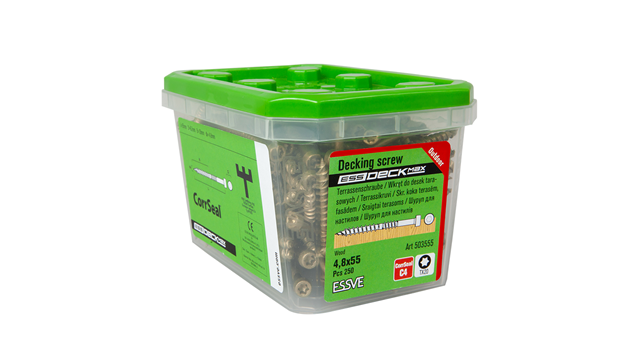 Vis à bois ESSVE Corrseal C4 0,48 × 5,5 cm TORX 20 – Paquet de 250 pièces