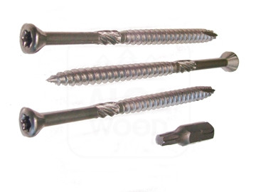 Vis à bois en acier inoxydable 5 x 6 cm TORX 25 – 200 pièces