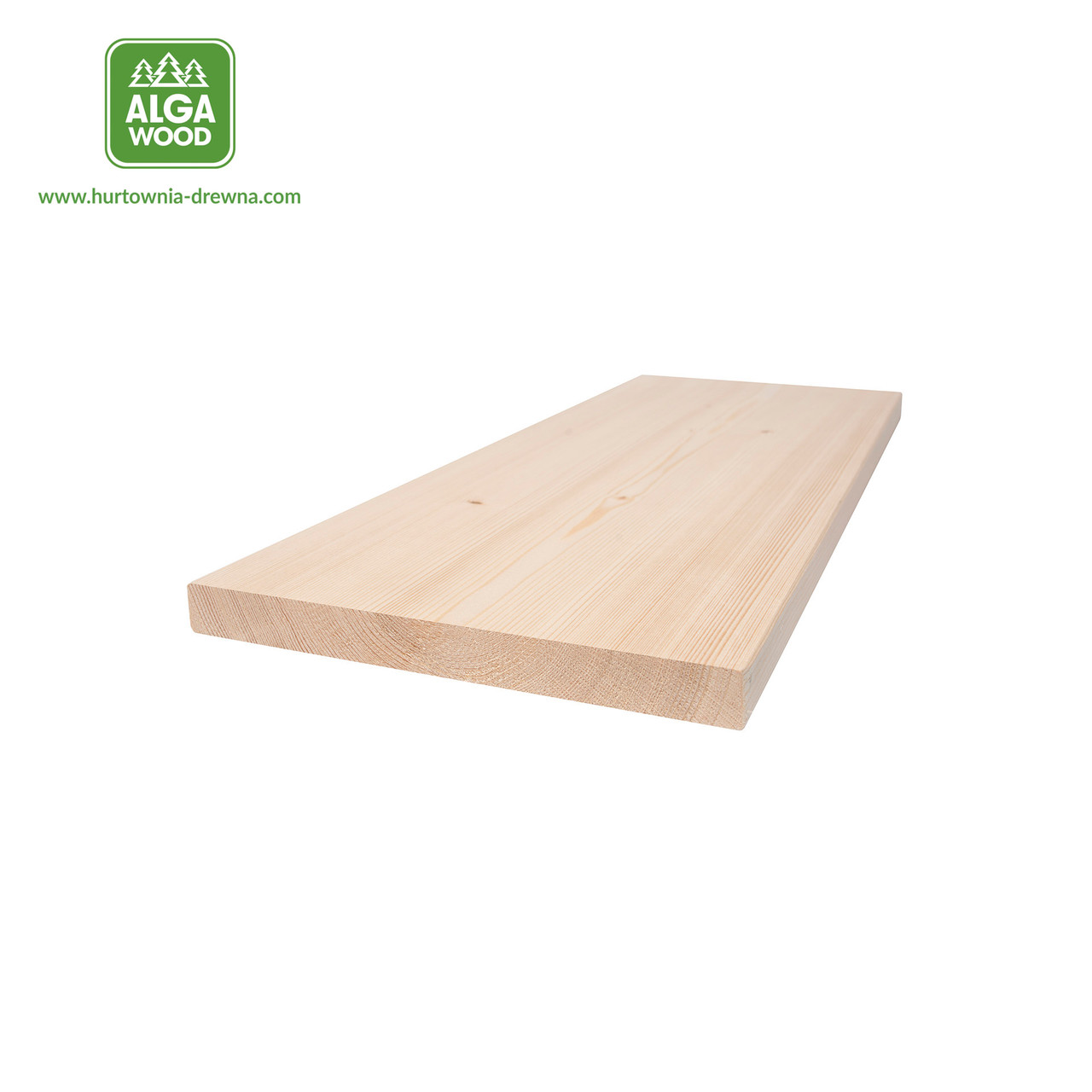 Vue latérale de la planche rabotée en épicéa scandinave classe AB, 1,85 × 194 cm