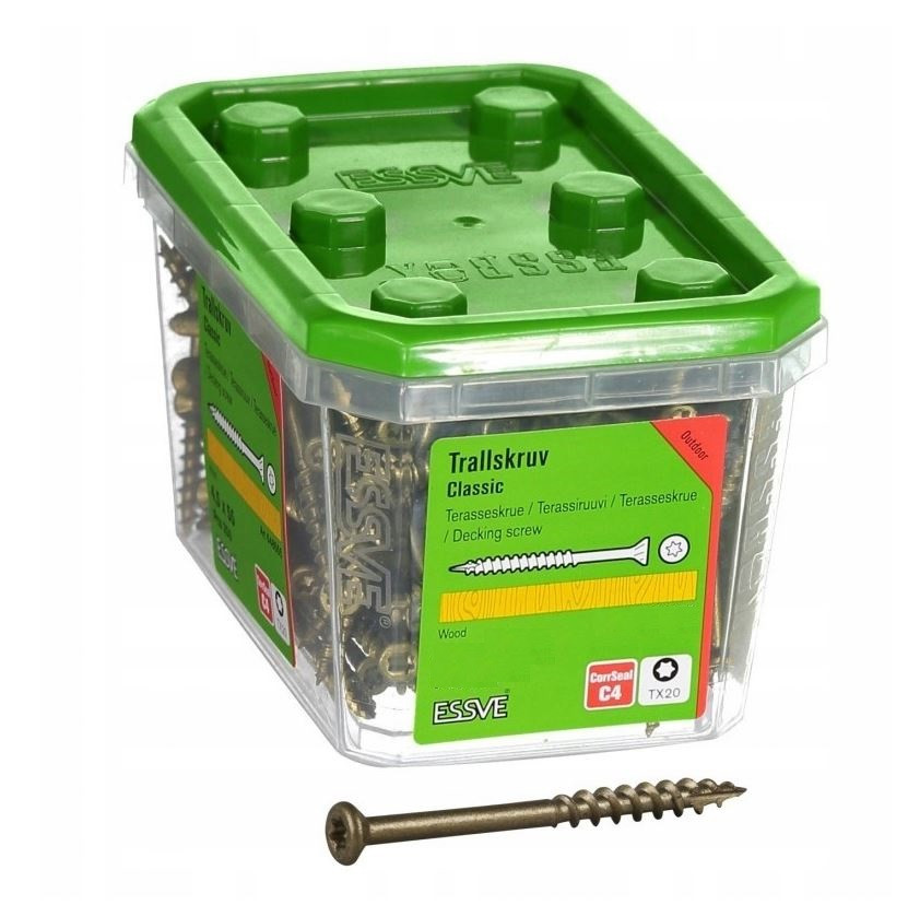 Vis à bois ESSVE Corrseal C4 0,5 × 7 cm TORX 25 – 100 pièces
