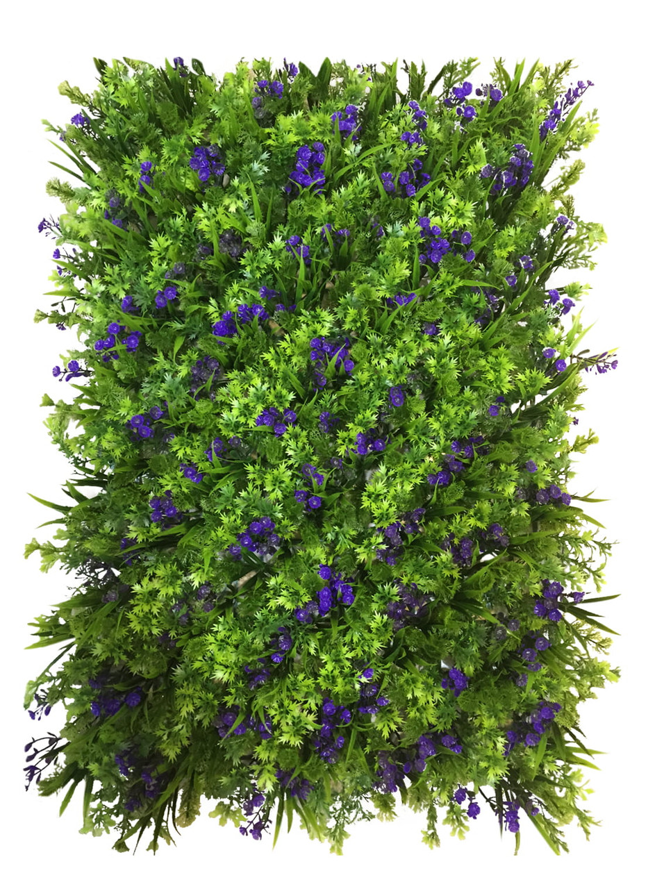 Mur vert artificiel bleuet 40x60 cm – vue d'ensemble