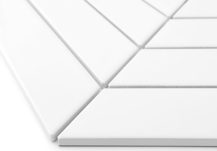 Mosaïque Royal Chevron Blanc mat