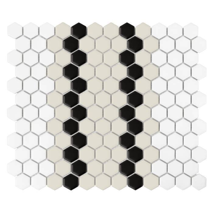Carrelage Mini rayures hexagonales 5.1.C mat