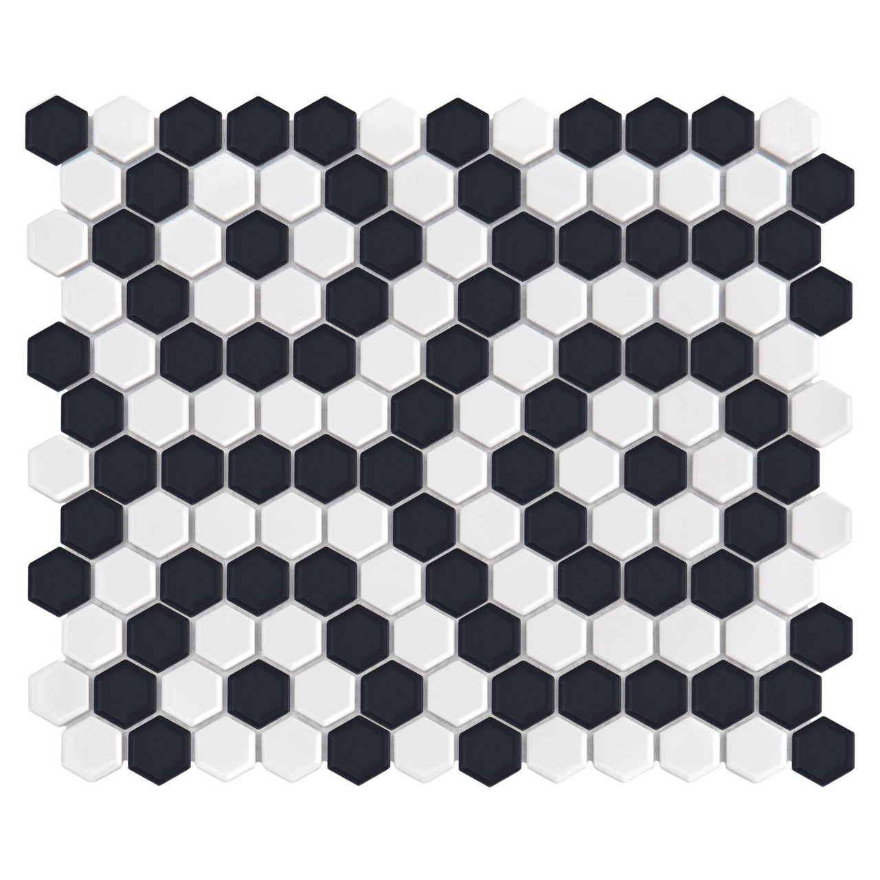 Mini Hexagone Noir et Blanc Nano