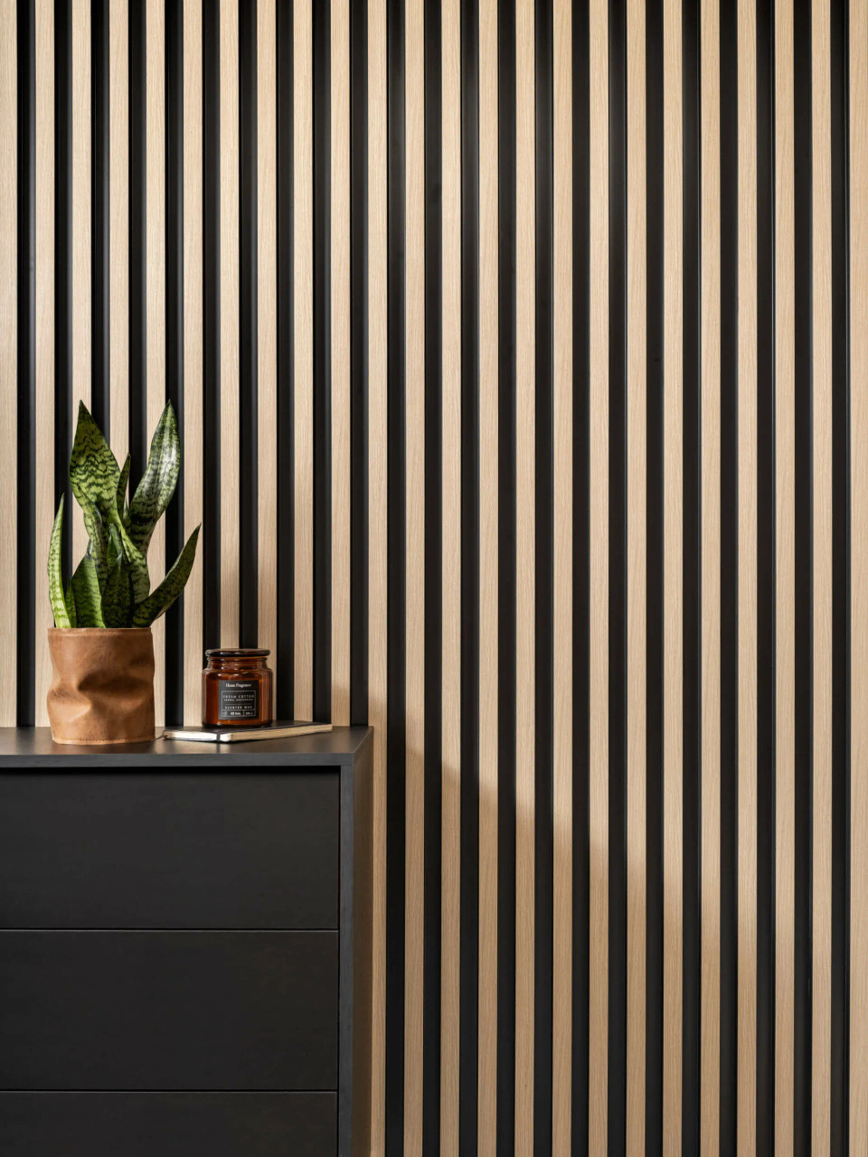 Lamelle murale chêne clair Largo L0302T 200cm, finition naturelle et design moderne
