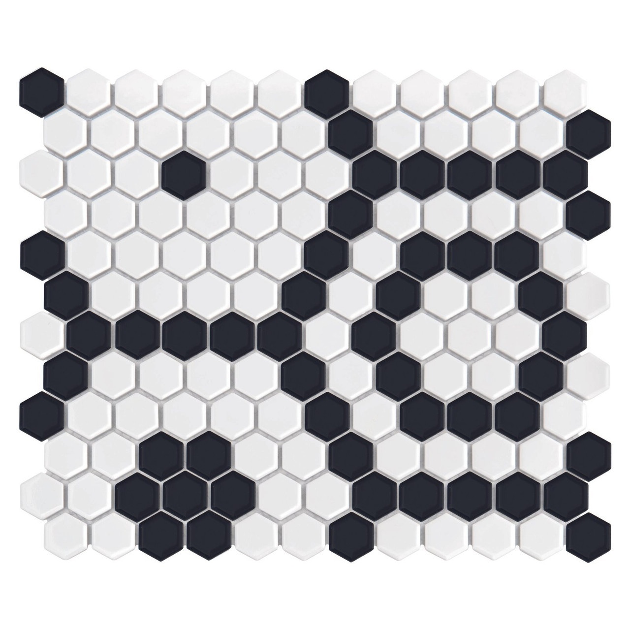 Mosaïque hexagonale grès cérame intérieur