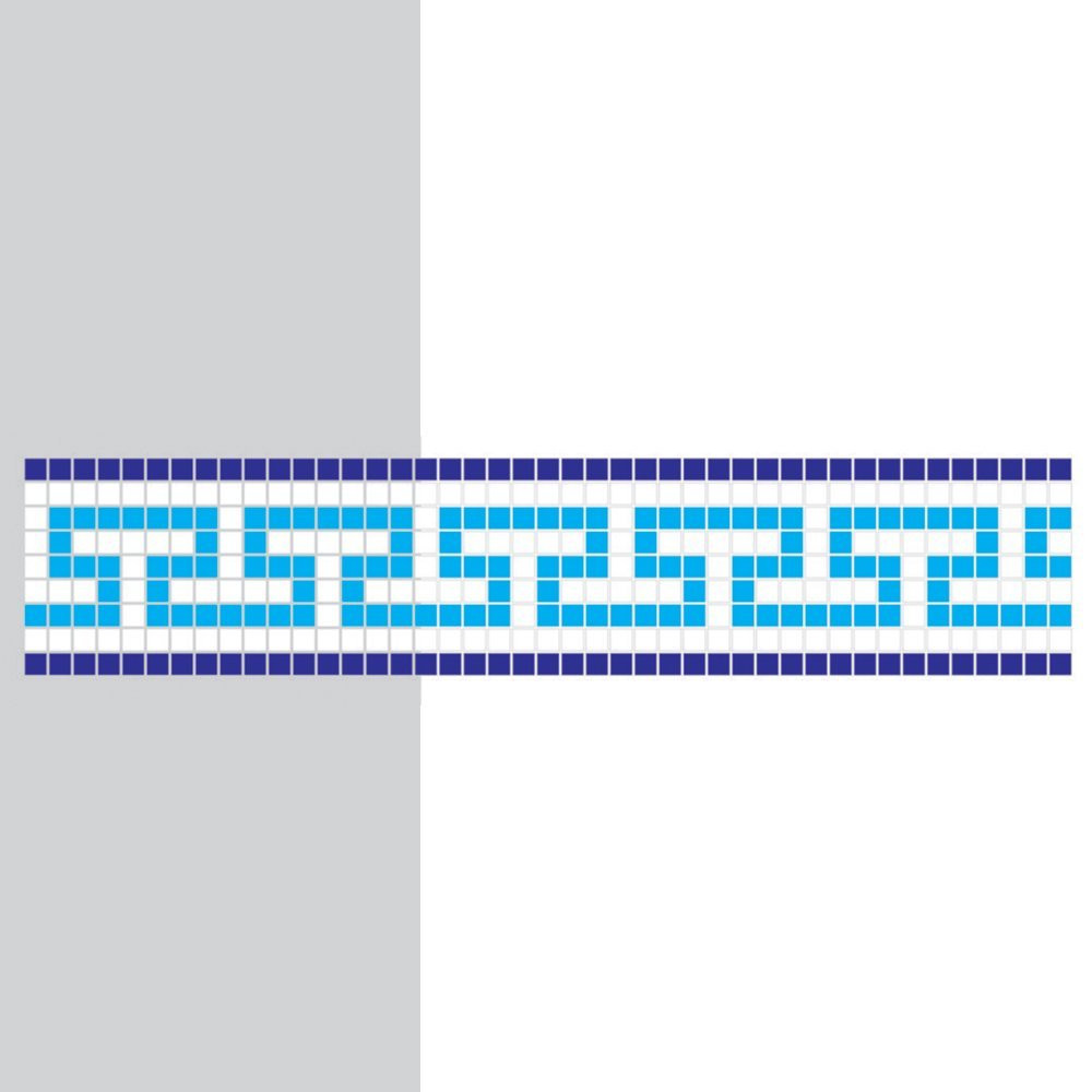 Carrelage en verre Ligne Q 09 Blanc Bleu