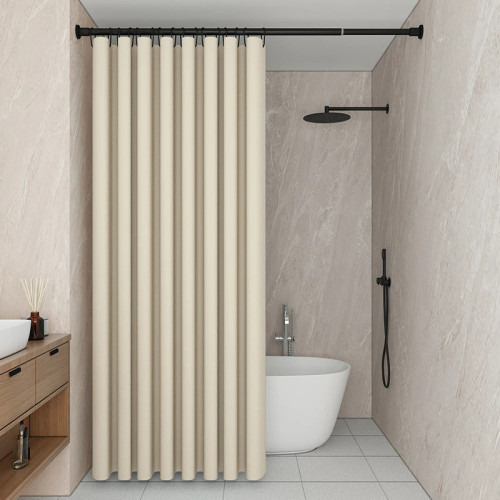 Rideau de douche pour salle de bains, rideau de douche épaissi, anti-moisissure, sans perforation.