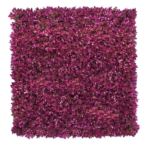 Mur végétal fuchsia rose 50x50 cm - Vue frontale Mur végétal fuchsia rose 50x50 cm - Vue frontale