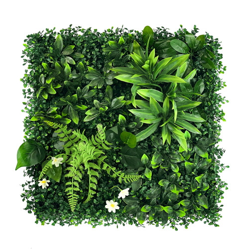 Mur végétal Orchidée 50x50 cm - Détail du panneau végétal en résine Mur végétal Orchidée 50x50 cm - Détail du panneau végétal en résine