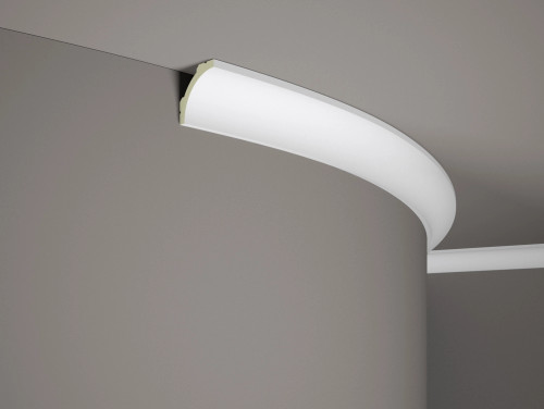 Corniche courbée Mardom MDB210F, design minimaliste et élégant en bois finition naturelle.