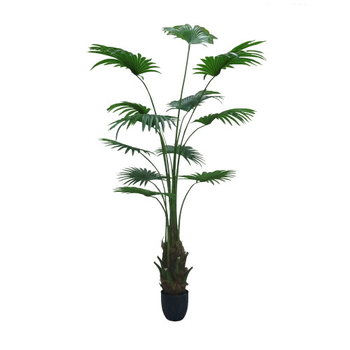 Palme artificielle Washingtonia Robusta 200 cm en pot, aspect réaliste et élégant